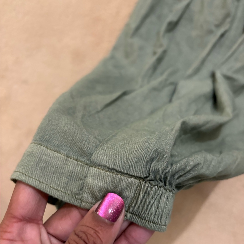 Free People To The Sky Parachute Pants In Ivy League Olive - Picture 9 of 11